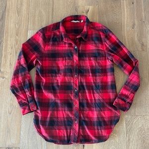 Athleta Plaid Flannel Button Down